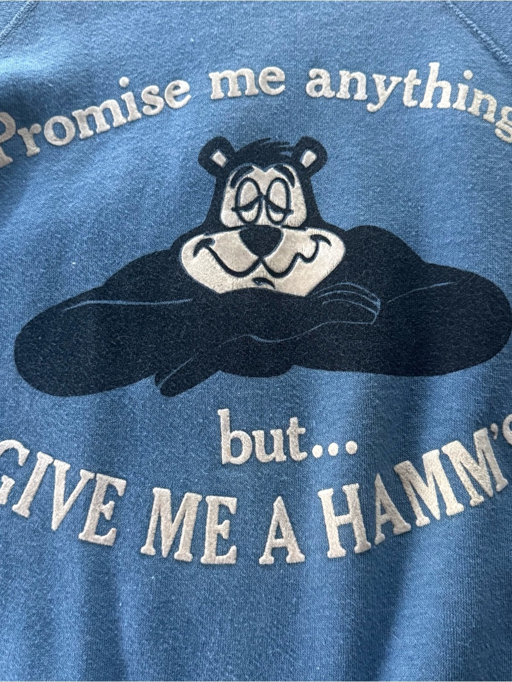Vintage Champion Sweatshirt Large Hamms Beer Bear 60s Crew